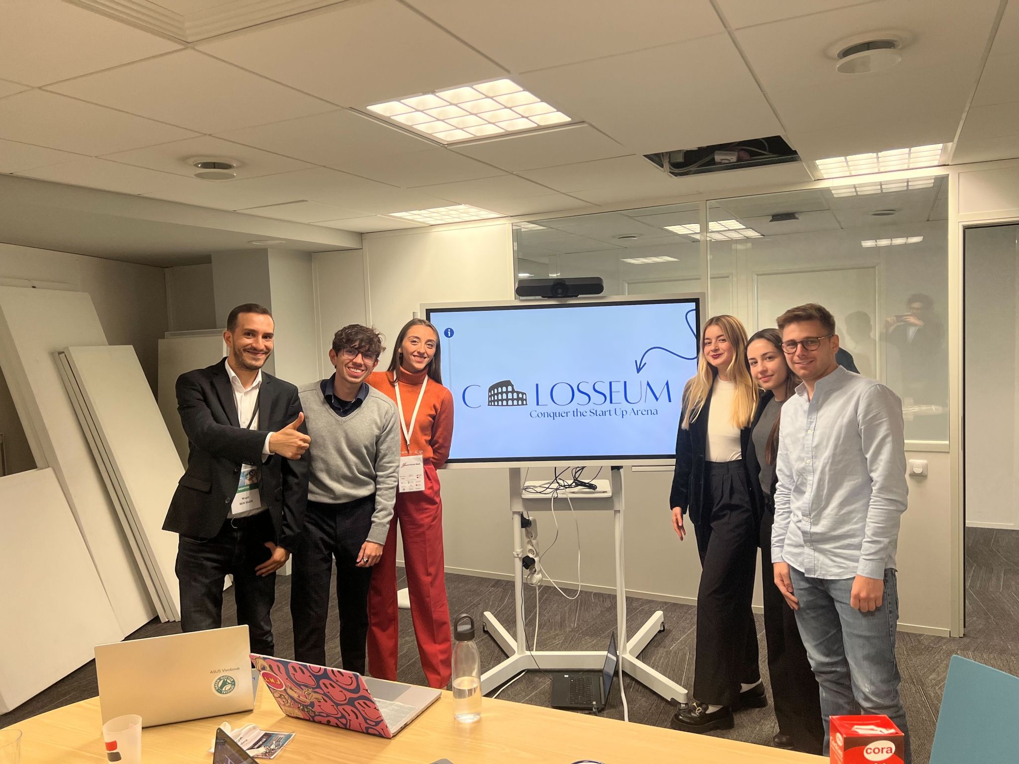 Startup team mentored by Wajdi Ben Saad during French Fintech Week